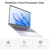 Business Laptop Computer for Work, Notebook PC for College Students, 15.6" FHD Display, 4-Core Processor, Backlit Keyboard