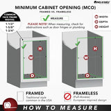 Recycle Waste Garbage Container for Kitchen Cabinet Pullouts, White, RV-35-11-2 - Large Plastic Bins for Home and Office