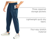 NORTHYARD Men's Athletic Running Pants Lightweight Quick-Dry Joggers Gym Seablue S