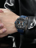 TSAR BOMBA Mens Automatic Watches Luxury Skeleton Mechanical Wristwatch for Men