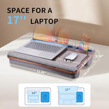 Office Lap Desk with Wrist Rest Wrist Rest, Mouse Pad, and Phone Holder Large Laptop Bed Desk for Notebook