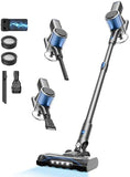 Cordless Vacuum Cleaner, 580W/50Kpa/50Mins Stick Vacuum for Home, LED Touch Screen, Anti-Tangle, Wall Mount Charging Lightweight Rechargeable Vacuum for Carpet Pet Hair Hardwood Floor Blue