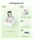 NIIMBOT B1 Label Maker Machine, Thermal Label Printer Easy to Use for Office, Home, Business, Came with 3 Roll Labels(Green)