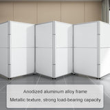 Folding Privacy Screen Panel, Portable Room Divider with Lockable Wheels