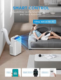 Midea 14,000 BTU ASHRAE (10,000 BTU SACC) Portable Air Conditioner, Cools up to 450 Sq.Ft., with Dehumidifier&Fan mode&Heat, Control with Remote, Amazon Alexa&Google Assistant, Easy-to-use and Install