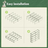Huuger 5 Tier Bookshelf, Display Bookshelf with 10 Open Shelves and Raised Baffle