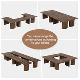 Conference Table for 6-8 People, 6.56 ft Large Rectangle Meeting Table with Double Pedestal