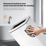 6.6 Gallon/25L Stainless Steel Square Trash Can, Large Capacity Kitchen Garbage Can, Business Trash Bin