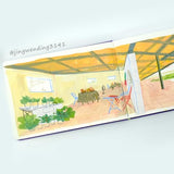 CuppaClip Watercolor Paper Cotton Cold Press with Inner Pocket Watercolor Sketchbook Journal As Travel Notebook 300 GSM 140 LB (Blue-Cold Press, 8.26x5.82in)