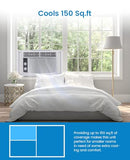 5000 BTU Window Air Conditioner, Mechanical Control Panel Window AC Unit Cools up to 150 Sq. Ft, Low-Noise & Energy Saver for Bedroom, Office, Dorm (Quick-Install Kit)