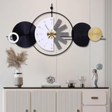 Anmotpe Large Wall Clock for Living Room Modern Light Luxury Stylish Design Clocks Silent Non Ticking Battery Operated Geometric Dial Clock for Bedroom, Office,Kitchen 47X24.4inch