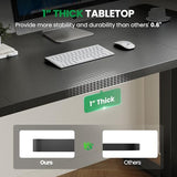Electric Standing Desk Adjustable - 60x28 Inch Sit Stand Desk with 1 Inch Thick Tabletop