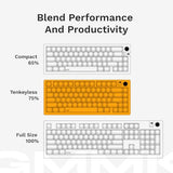 Glorious Gaming GMMK 3 PRO Wireless Mechanical Keyboard: 75% TKL, Bluetooth & 2.4GHz, Hotswappable MX Switches