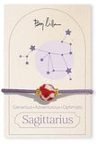 By Lilla Zodiac Bracelet Hair Ties for Women – Hair Tie Bracelet with Gold Accents - Boho Jewelry for Wrist and Ponytail (Sagittarius)