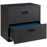 Lateral Gray Metal Filing Cabinet Lockable Pre-Assembled Stationary Legal/Letter Size for Home, Office