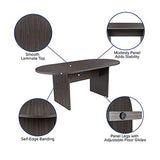 Flash Furniture Jones 6' Oval Multipurpose Conference Table, Business Meeting Table for Office and Conference Rooms, Rustic Gray