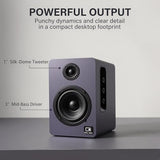 60W Desk Speakers for PC, Bluetooth 5.3 DSP, 24-Bit Optical, USB-C/AUX, Silk-Dome Tweeter, Carbon-Fiber Driver, for Laptop