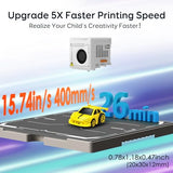 3D Printer for Kids & Beginners, AI-Powered Fully Assembled 3D Printer with Up to 400mm/s Speed, Auto Leveling, X-Maker AI+