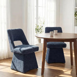 VKNOW Upholstered Swivel Dining Chairs Set of 4 with Curved Open Back