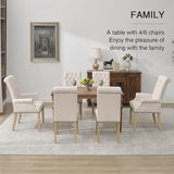 adochr Dining Chairs with Arms, Upholstered Linen Dining Room Chairs