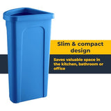 10 pcs 21 Gallon Corner Kitchen Waste Bin with Lid, Commercial Heavy-Duty Trash Can