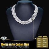 Ucciyo VVSI 20MM Moissanite Chain For Men Luxury Cuban Link Chain