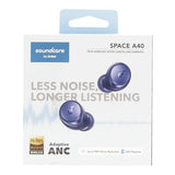 Auto-Adjustable Active Noise Cancelling Wireless Earbuds, Reduce Noise by Up to 98% (Blue) Soundcore