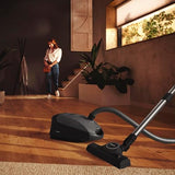 Miele Classic C1 Pure Suction Canister Vacuum Cleaner with AllTeQ Universal Floorhead Bundle - Includes GN Bag Pack - 4 HyClean Air Genuine FilterBags + Genuine AirClean Filter and Pre-Motor Filter