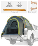 JOYTUTUS Pickup Truck Tent 6.5ft 2.0, Waterproof PU2000mm Double Layer for 2 Person, Portable Truck Bed Tent with Rainfly, Green, Aluminum Pole