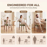 Wooden Dining Chairs set of 6, Farmhouse Dinner Chairs with Curved Back