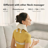 SKG FSA Eligible Cordless Neck Massager for Pain Relief Deep Tissue, Shiatsu Shoulder Massager with Heat, Massage Tools for Trapezius, Lymphatic Drainage, Relaxation Therapy, HSA Items