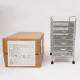6-Tier Rolling File Cart with Mesh Drawers - 66 lb Capacity Mobile Storage for Office & Home