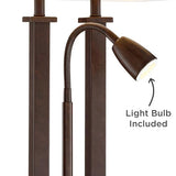 Possini Euro Design Deacon 26" High Modern Desk Table Lamp with USB Charging Ports A+C and AC Power Outlet in Base