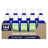 Terra Pure Hand Sanitizer Gel, 1 oz 144 Pack, Alcohol Free Silver Citrate Formula with Aloe Vera and Vitamin E