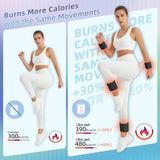 BECOJADDE Wrist Weights Ankle Weights for Women 1 Pair (1.1 lb Each) Silicone Magnetic Leg Arm Weighted Bracelet for Home Yoga Pilates, Black Gray