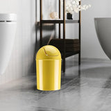 Umbra 1.25 Gallon Mini Waste Can with Removable Swing-Top Lid - Small Garbage Bin for Kitchen, Bathroom, Bedroom, Office - Yellow