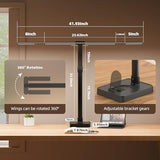 LED Desk Lamp for Home Office - 24W Bright Double Head Desk Light with Clamp