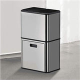 WGTYOA Two-Tier Smart Home Electric Trash Cans Induction Kitchen Bin