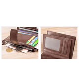 HBJWOV Men Genuine Leather Wallet Blocking Credit Card Holder