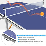 Portable Ping Pong Table,6X3 ft Professional Indoor/Outdoor Table Tennis Tables Game with Net for Adults/Teens,2 Tennis Paddles and 3 Balls- Quick Assembly