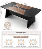 8FT Conference Table for 8-10 People, 94.5" Large Meeting Room Table