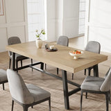 GarveeHome Industrial Dining Table for 6-8 People
