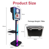 Photo Booth with Printer Included, Portable Mirror Photo Booth 15.6" Touch Screen