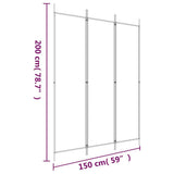 Zexlorith 3-Panel Room Divider, Folding Fabric Privacy Screen, Black