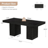Tribesigns Dining Table for 4-6 People, 63 Inch Modern Rectangle Kitchen Table