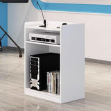 Lectern Wood Teacher Podiums with Open Storage Podium Stand Floor Standing Pulpits for Churches Portable Podiums