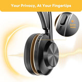 Bluetooth headset, Wireless Headset with Mic for Work, Bluetooth 5.3, Wireless Headphones with AI Noise Cancelling
