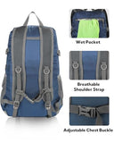 WATERFLY Lightweight Packable Hiking Backpack: 30L Foldable Travel Daypack Ultralight Camping Day Pack for Woman Man
