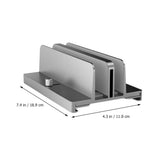 NUOBESTY Vertical Laptop Stand Aluminum Alloy Desk Holder Adjustable Width