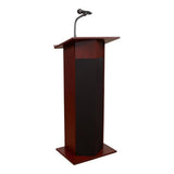 Pemberly Row 30W Sound Lectern, Power Plus Wood Podium with Microphones